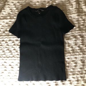 Ribbed black baby doll Victorias Secret Tee